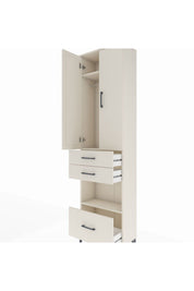 Arges Dolap 3 Raflı 3 Çekmeceli Tek Askılı 60x30x221 - S29M163V1A