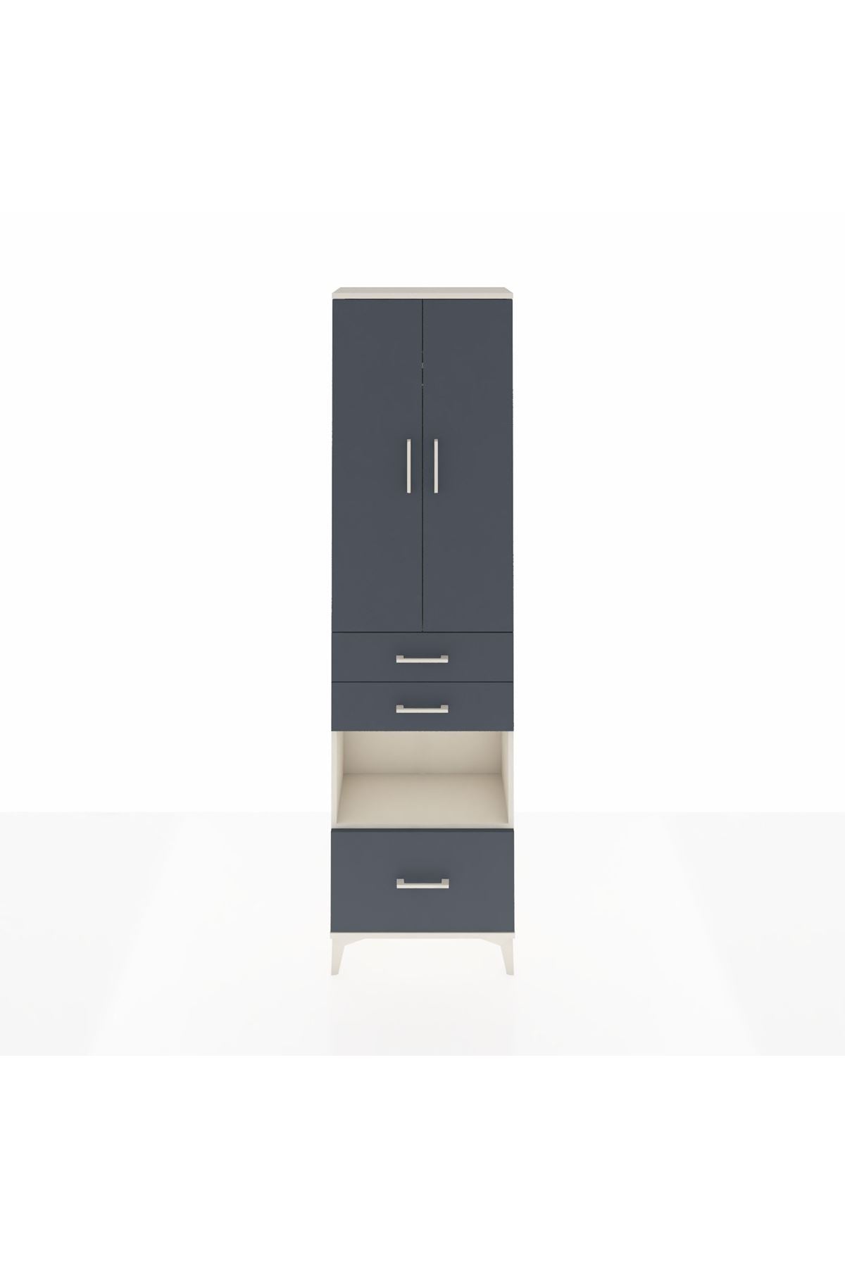 Arges Dolap 3 Raflı 3 Çekmeceli Tek Askılı 60x30x221 - S29M163V2A