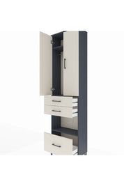 Arges Dolap 3 Raflı 3 Çekmeceli Tek Askılı 60x30x221 - S29M163V4A