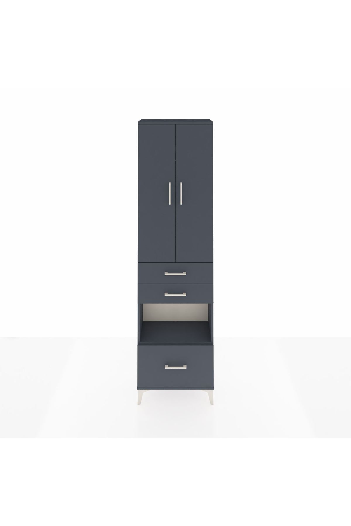 Arges Dolap 3 Raflı 3 Çekmeceli Tek Askılı 60x30x221 - S29M163V5A