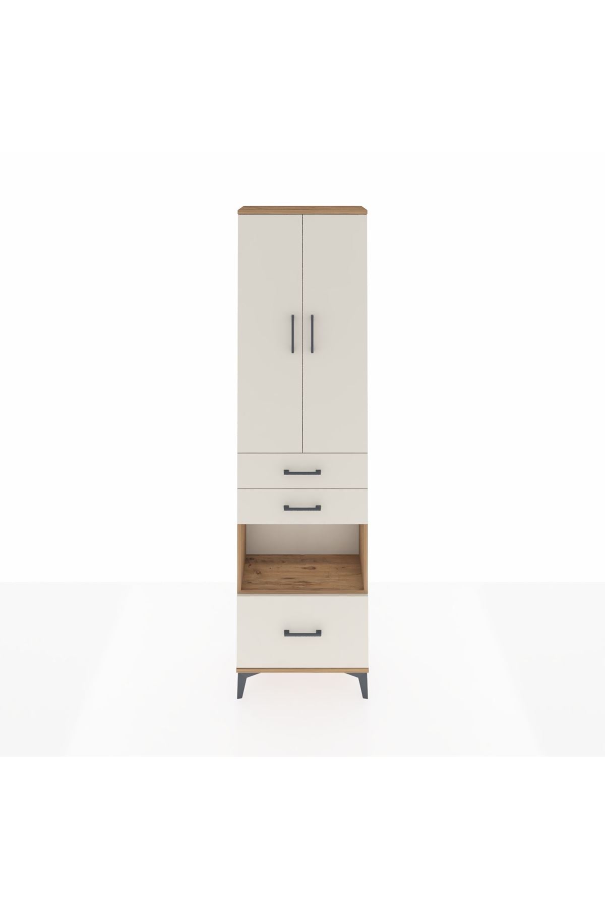 Arges Dolap 3 Raflı 3 Çekmeceli Tek Askılı 60x30x221 - S29M163V7A