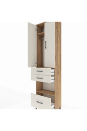Arges Dolap 3 Raflı 3 Çekmeceli Tek Askılı 60x30x221 - S29M163V7A