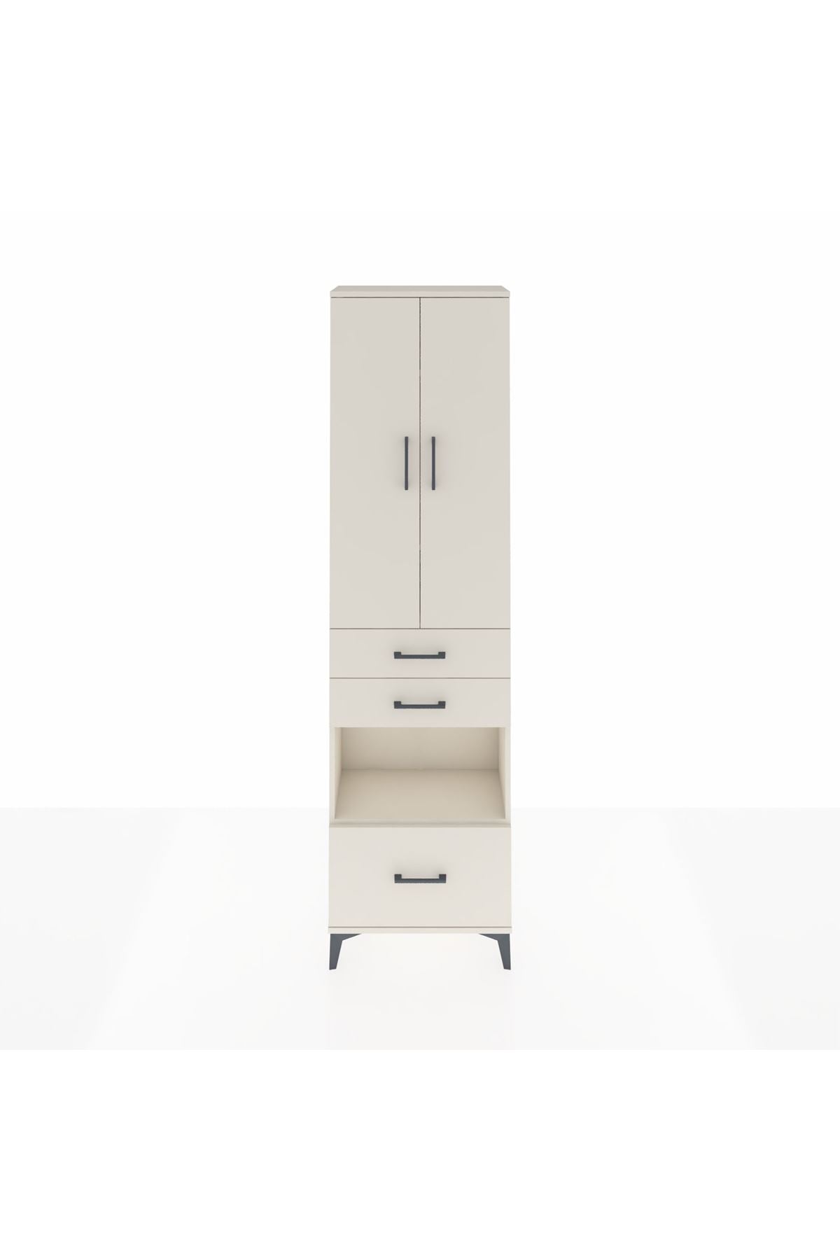 Arges Dolap 4 Raflı 3 Çekmeceli 2 Kapaklı 60x30x221 - S29M164V1A