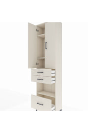 Arges Dolap 4 Raflı 3 Çekmeceli 2 Kapaklı 60x30x221 - S29M164V1A