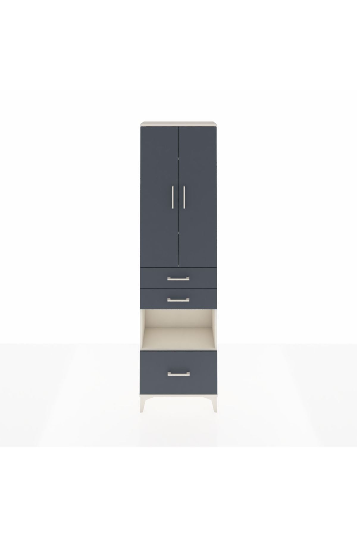 Arges Dolap 4 Raflı 3 Çekmeceli 2 Kapaklı 60x30x221 - S29M164V2A