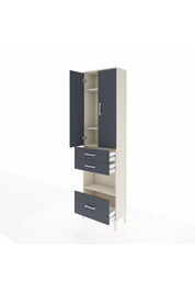Arges Dolap 4 Raflı 3 Çekmeceli 2 Kapaklı 60x30x221 - S29M164V2A