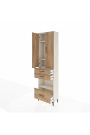 Arges Dolap 4 Raflı 3 Çekmeceli 2 Kapaklı 60x30x221 - S29M164V3A