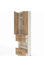 Arges Dolap 4 Raflı 3 Çekmeceli 2 Kapaklı 60x30x221 - S29M164V3A