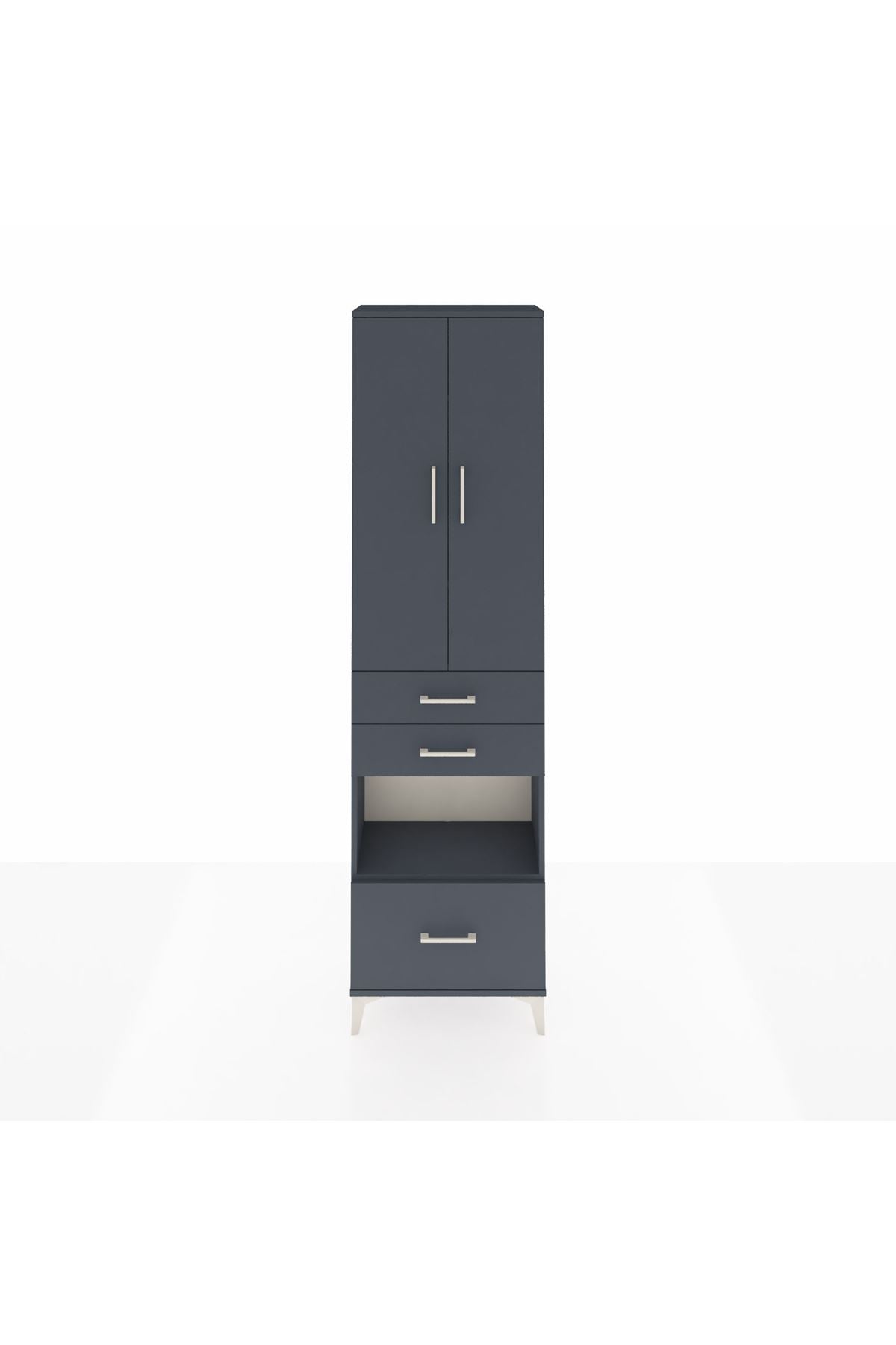 Arges Dolap 4 Raflı 3 Çekmeceli 2 Kapaklı 60x30x221 - S29M164V5A