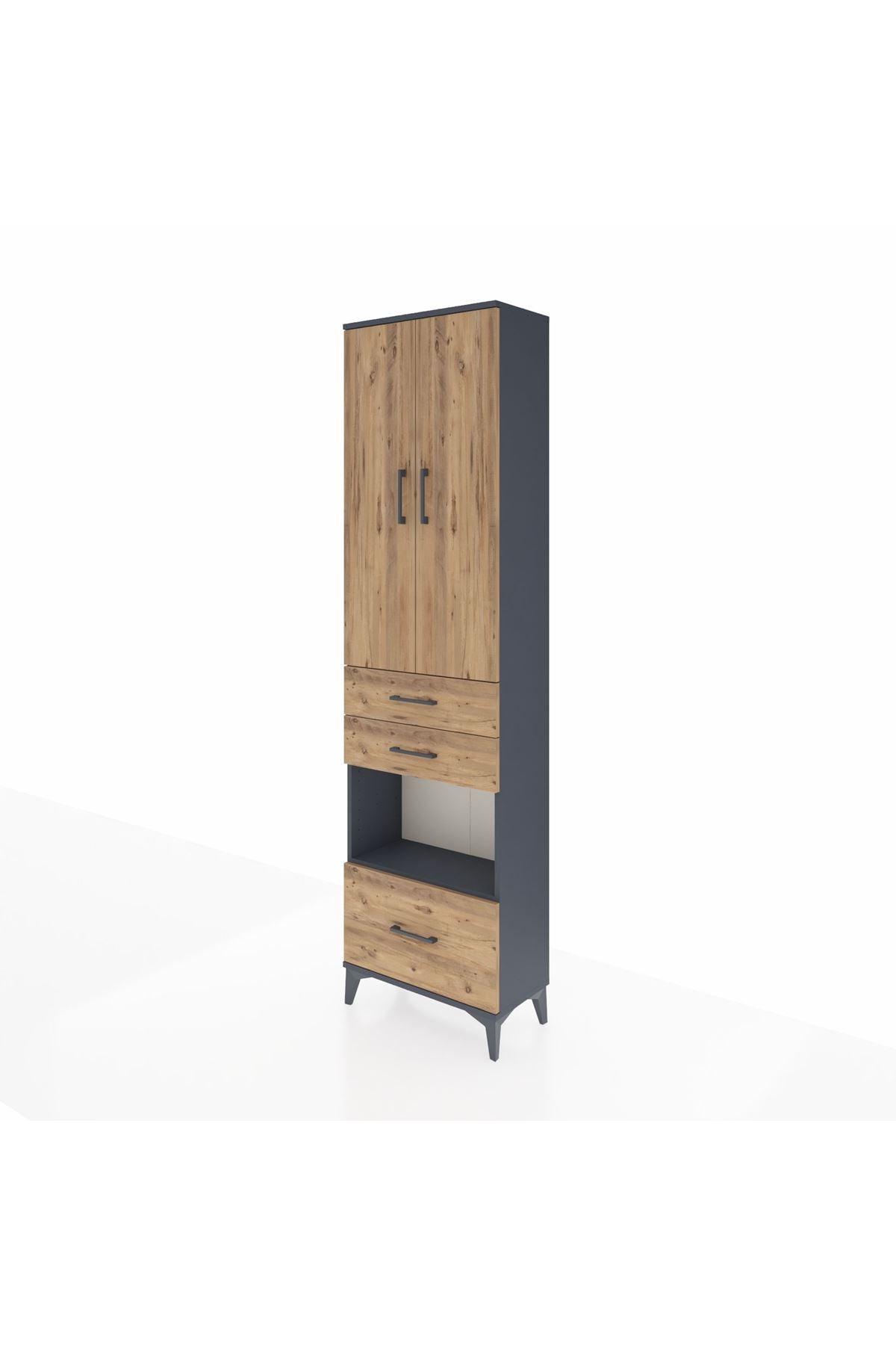 Arges Dolap 4 Raflı 3 Çekmeceli 2 Kapaklı 60x30x221 - S29M164V6A