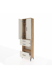 Arges Dolap 4 Raflı 3 Çekmeceli 2 Kapaklı 60x30x221 - S29M164V7A