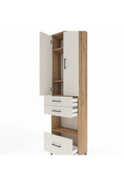 Arges Dolap 4 Raflı 3 Çekmeceli 2 Kapaklı 60x30x221 - S29M164V7A