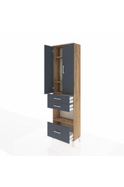 Arges Dolap 4 Raflı 3 Çekmeceli 2 Kapaklı 60x30x221 - S29M164V8A