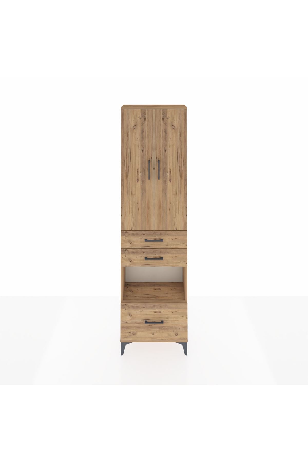 Arges Dolap 4 Raflı 3 Çekmeceli 2 Kapaklı 60x30x221 - S29M164V9A