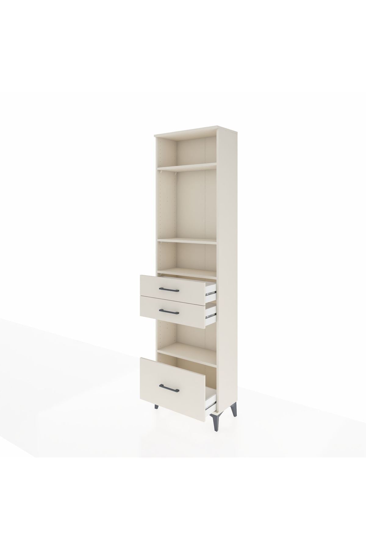 Arges Dolap 4 Raflı 3 Çekmeceli 60x30x221 - S29M165V1A