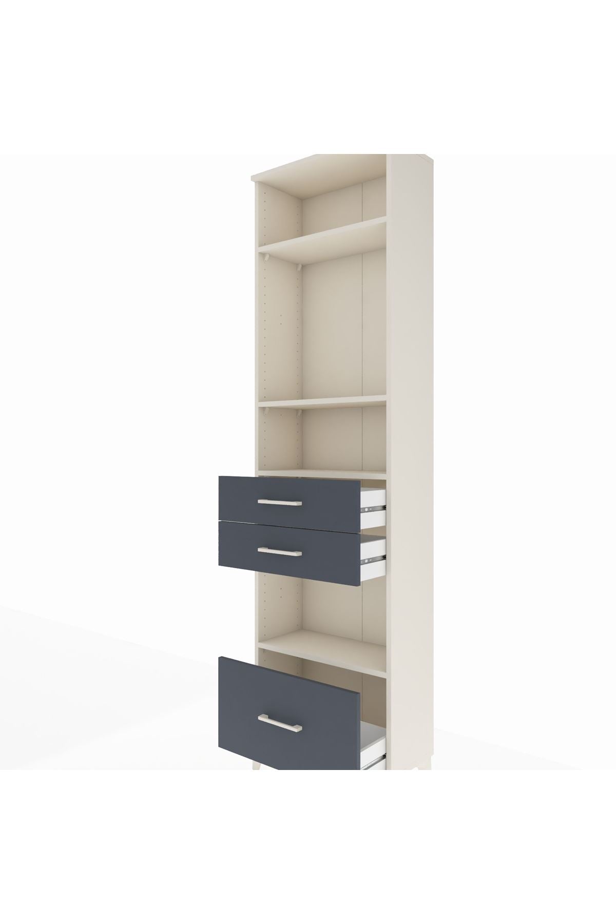 Arges Dolap 4 Raflı 3 Çekmeceli 60x30x221 - S29M165V2A