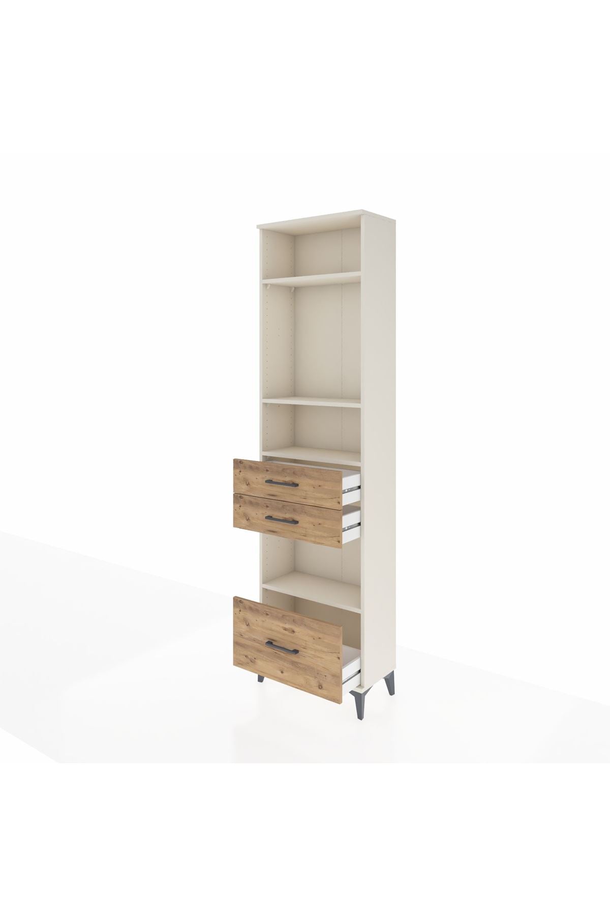 Arges Dolap 4 Raflı 3 Çekmeceli 60x30x221 - S29M165V3A
