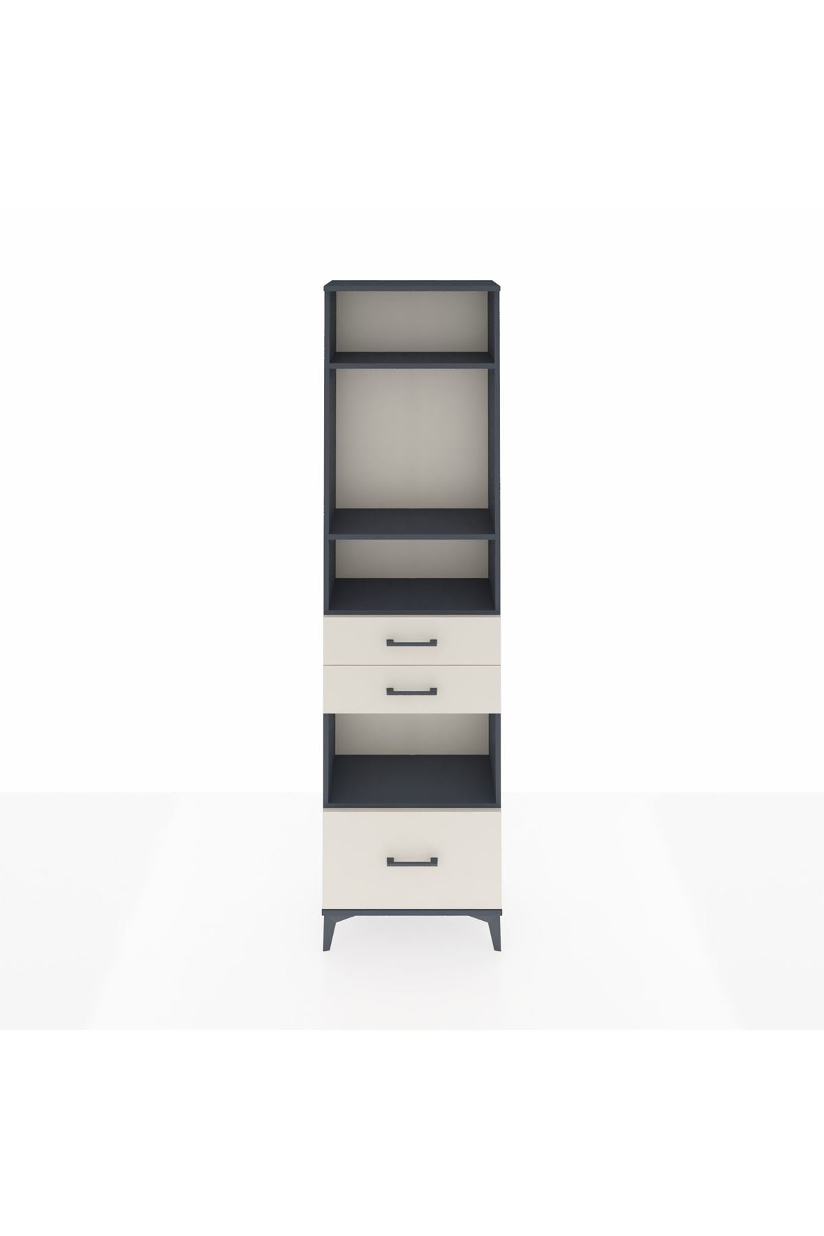 Arges Dolap 4 Raflı 3 Çekmeceli 60x30x221 - S29M165V4A