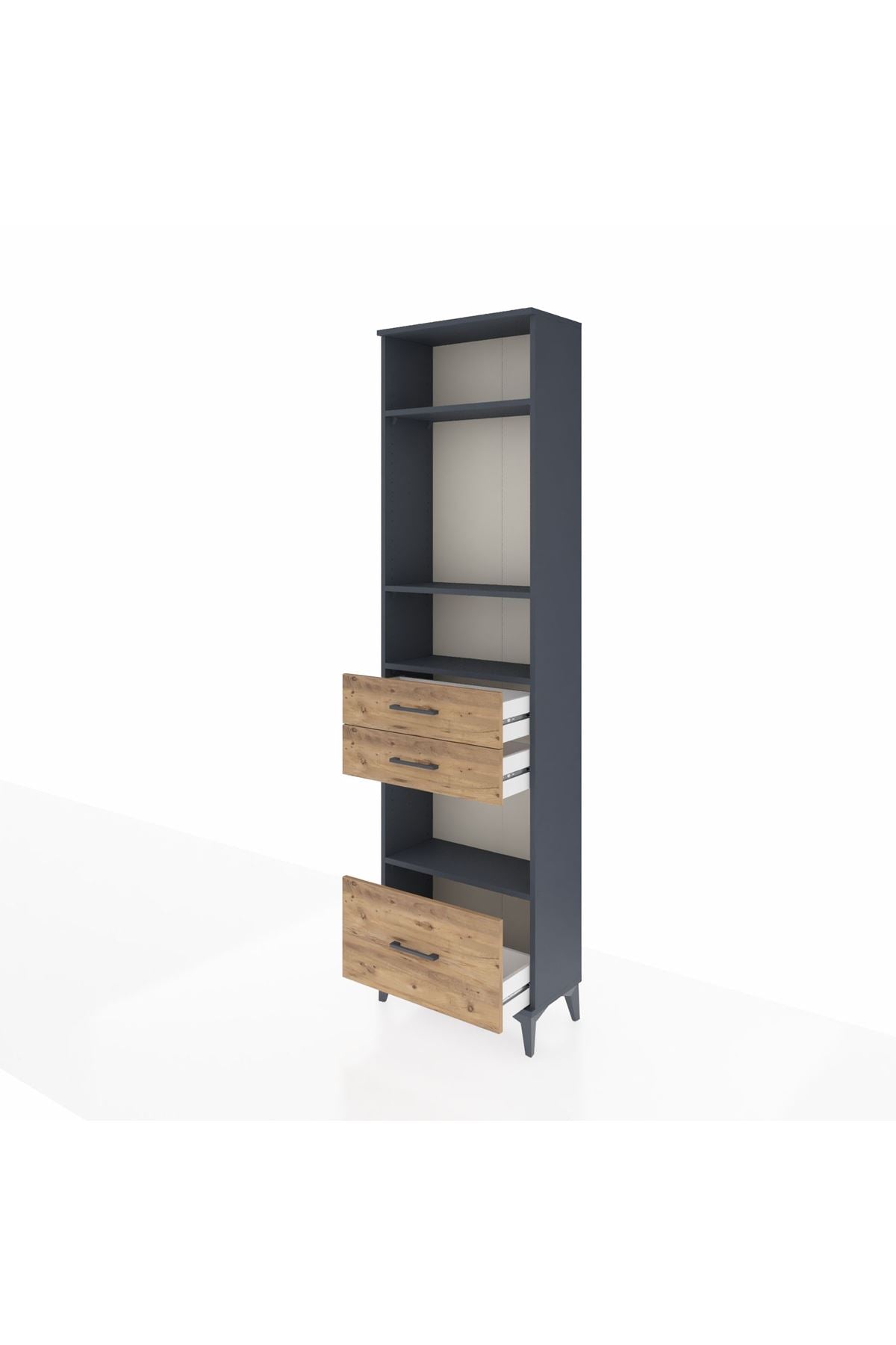 Arges Dolap 4 Raflı 3 Çekmeceli 60x30x221 - S29M165V6A