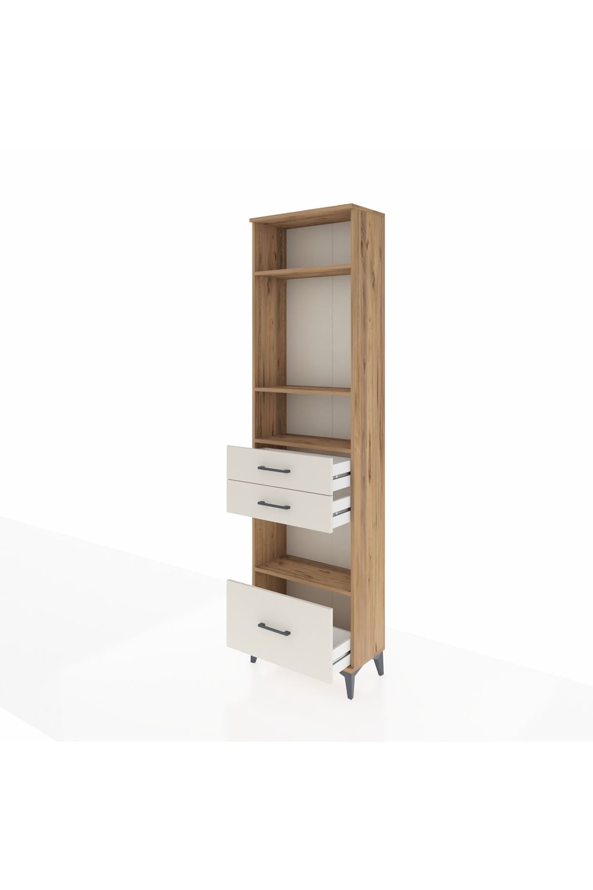 Arges Dolap 4 Raflı 3 Çekmeceli 60x30x221 - S29M165V7A