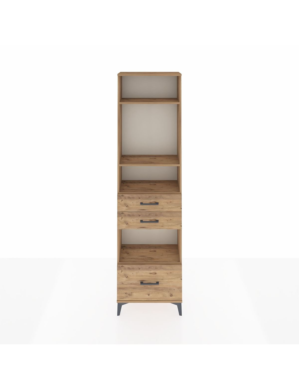 Arges Dolap 4 Raflı 3 Çekmeceli 60x30x221 - S29M165V9A