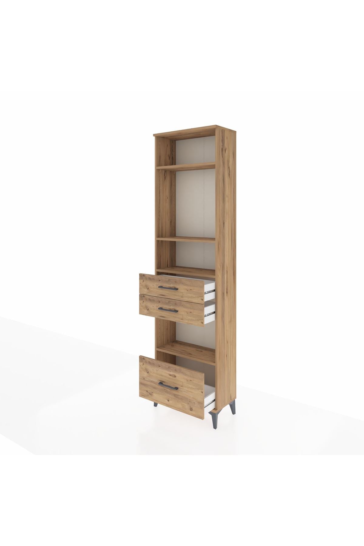 Arges Dolap 4 Raflı 3 Çekmeceli 60x30x221 - S29M165V9A