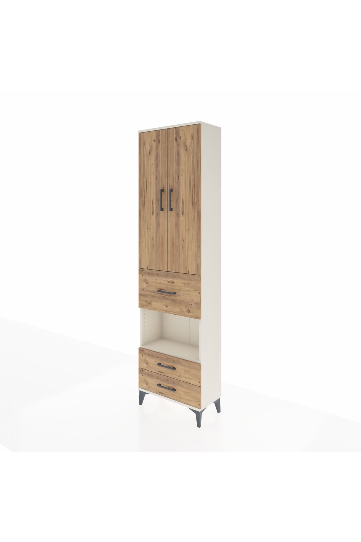 Arges Dolap 3 Raflı 3 Çekmeceli Tek Askılı 60x30x221 - S29M166V3A