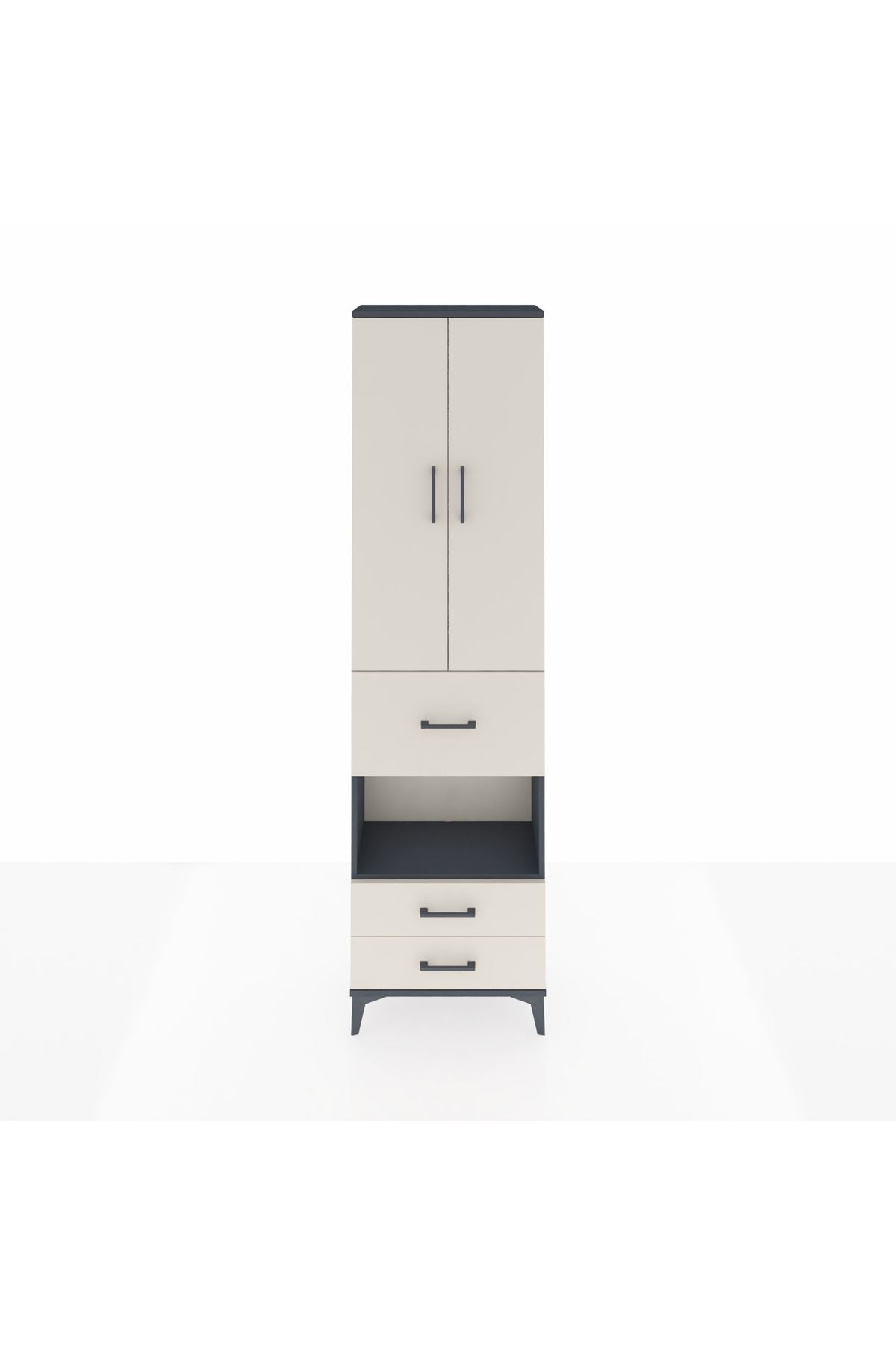 Arges Dolap 3 Raflı 3 Çekmeceli Tek Askılı 60x30x221 - S29M166V4A