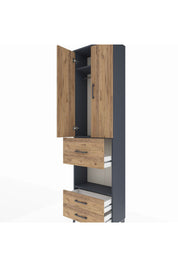 Arges Dolap 3 Raflı 3 Çekmeceli Tek Askılı 60x30x221 - S29M166V6A