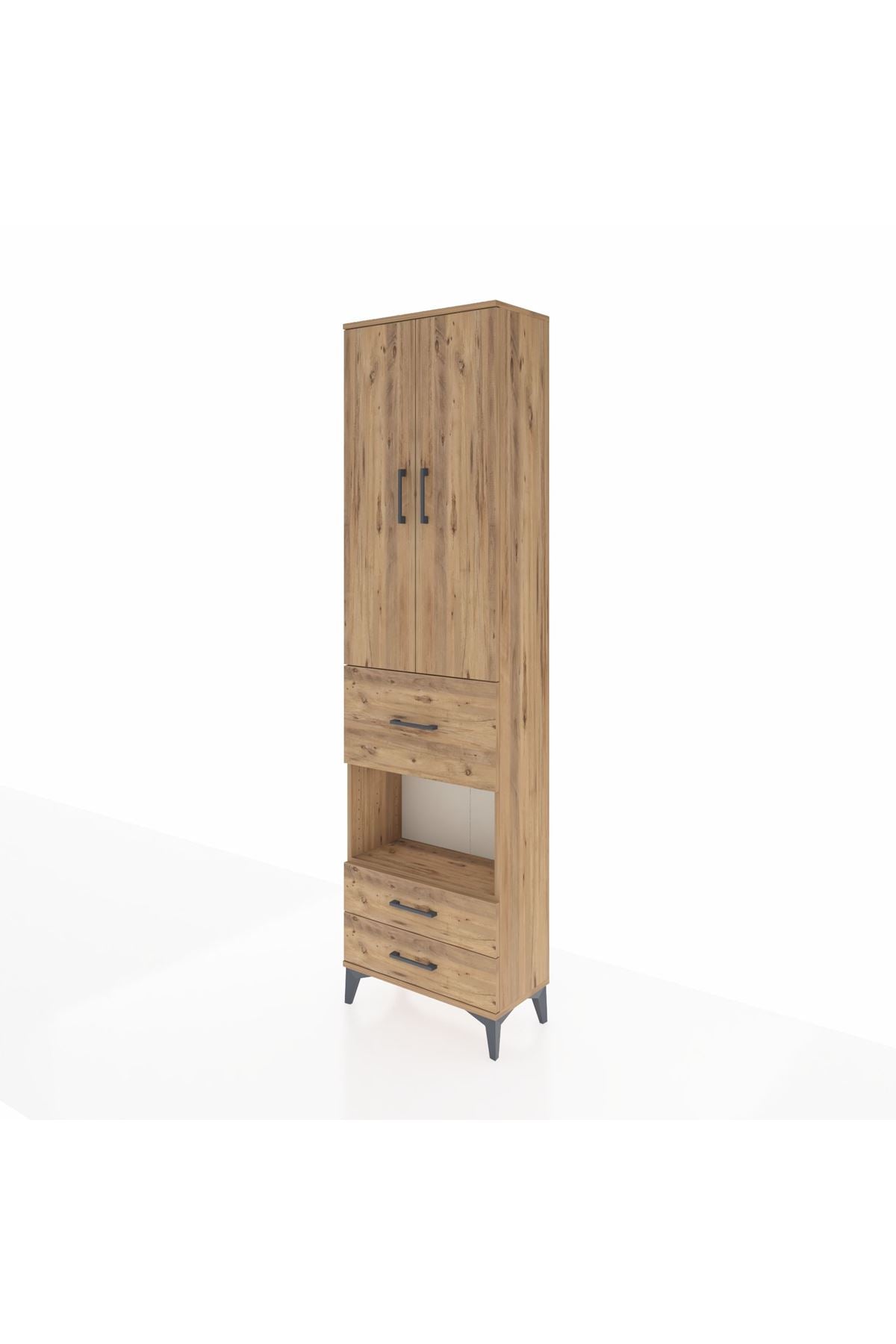 Arges Dolap 3 Raflı 3 Çekmeceli Tek Askılı 60x30x221 - S29M166V9A