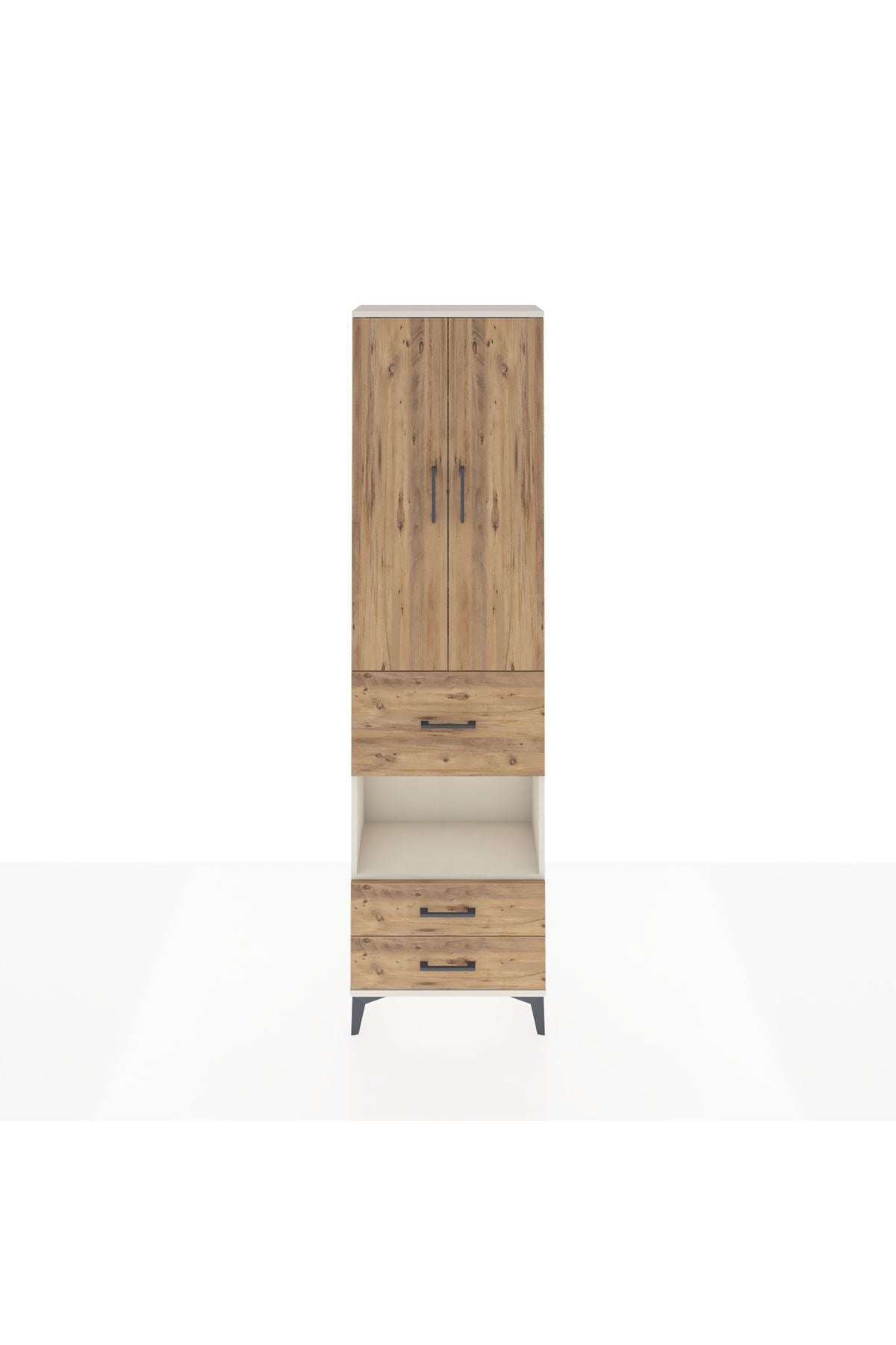 Arges Dolap 4 Raflı 3 Çekmeceli 2 Kapaklı 60x30x221 - S29M167V3A