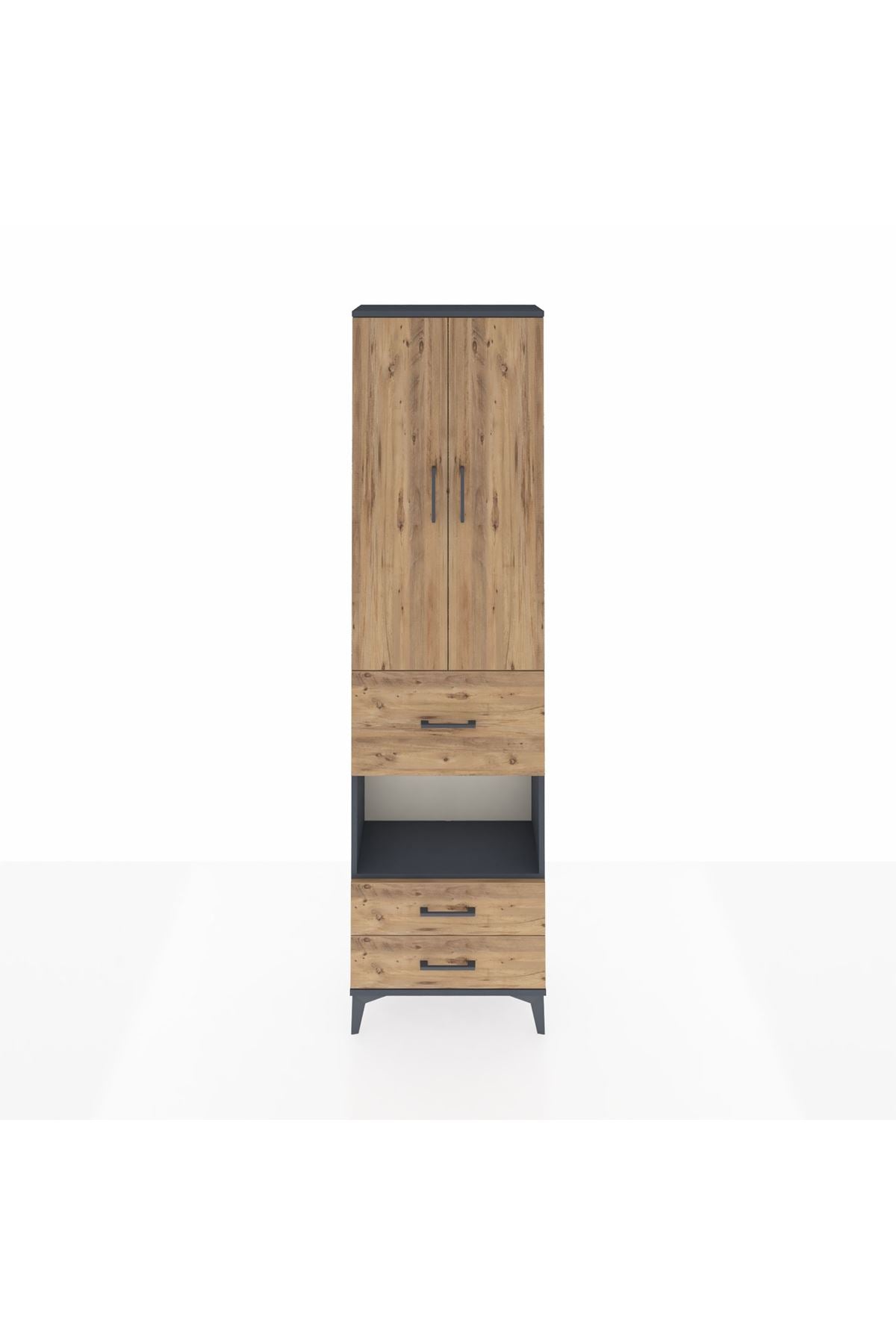 Arges Dolap 4 Raflı 3 Çekmeceli 2 Kapaklı 60x30x221 - S29M167V6A