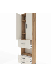 Arges Dolap 4 Raflı 3 Çekmeceli 2 Kapaklı 60x30x221 - S29M167V7A