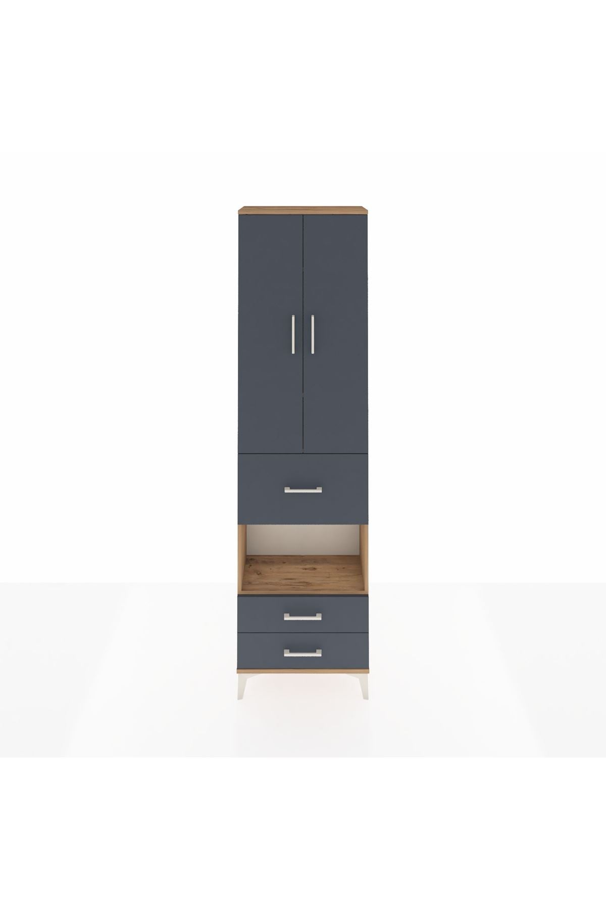 Arges Dolap 4 Raflı 3 Çekmeceli 2 Kapaklı 60x30x221 - S29M167V8A