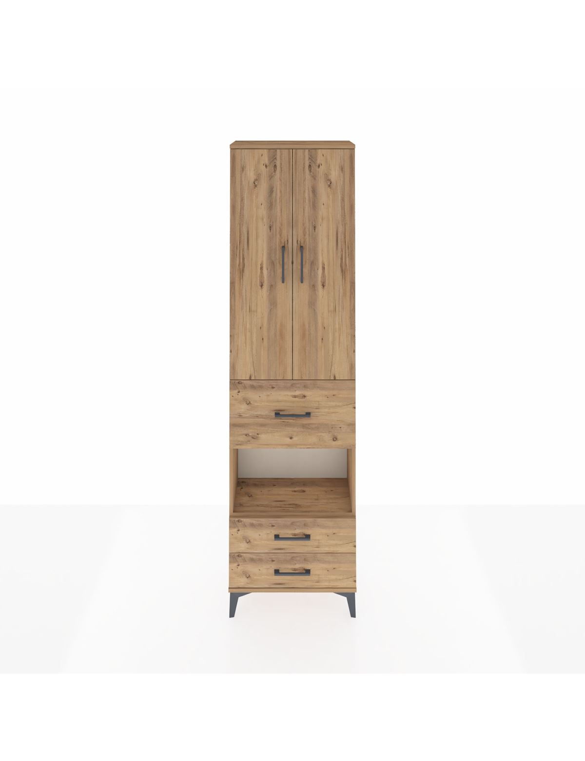 Arges Dolap 4 Raflı 3 Çekmeceli 2 Kapaklı 60x30x221 - S29M167V9A