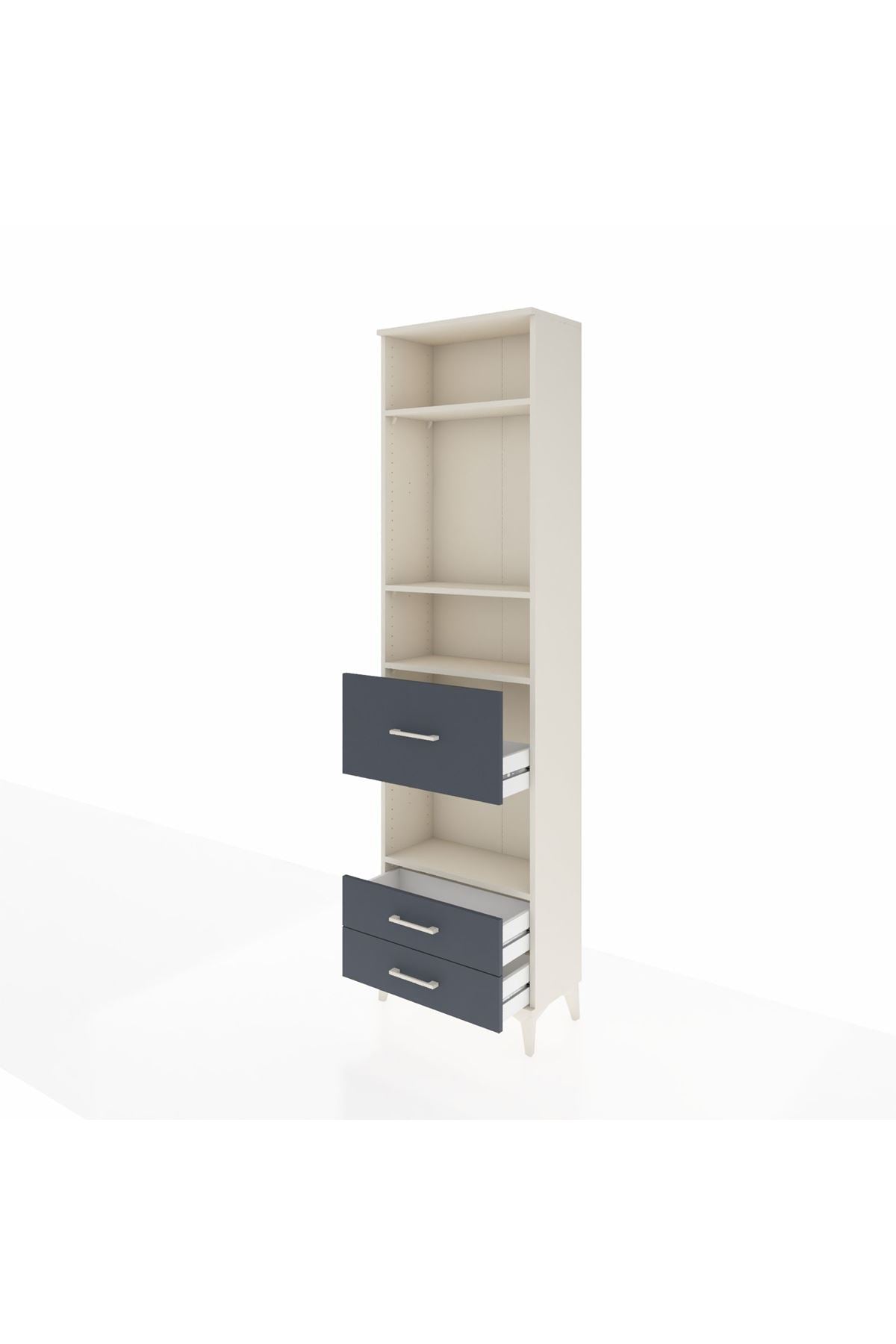 Arges Dolap 4 Raflı 3 Çekmeceli 60x30x221 - S29M168V2A
