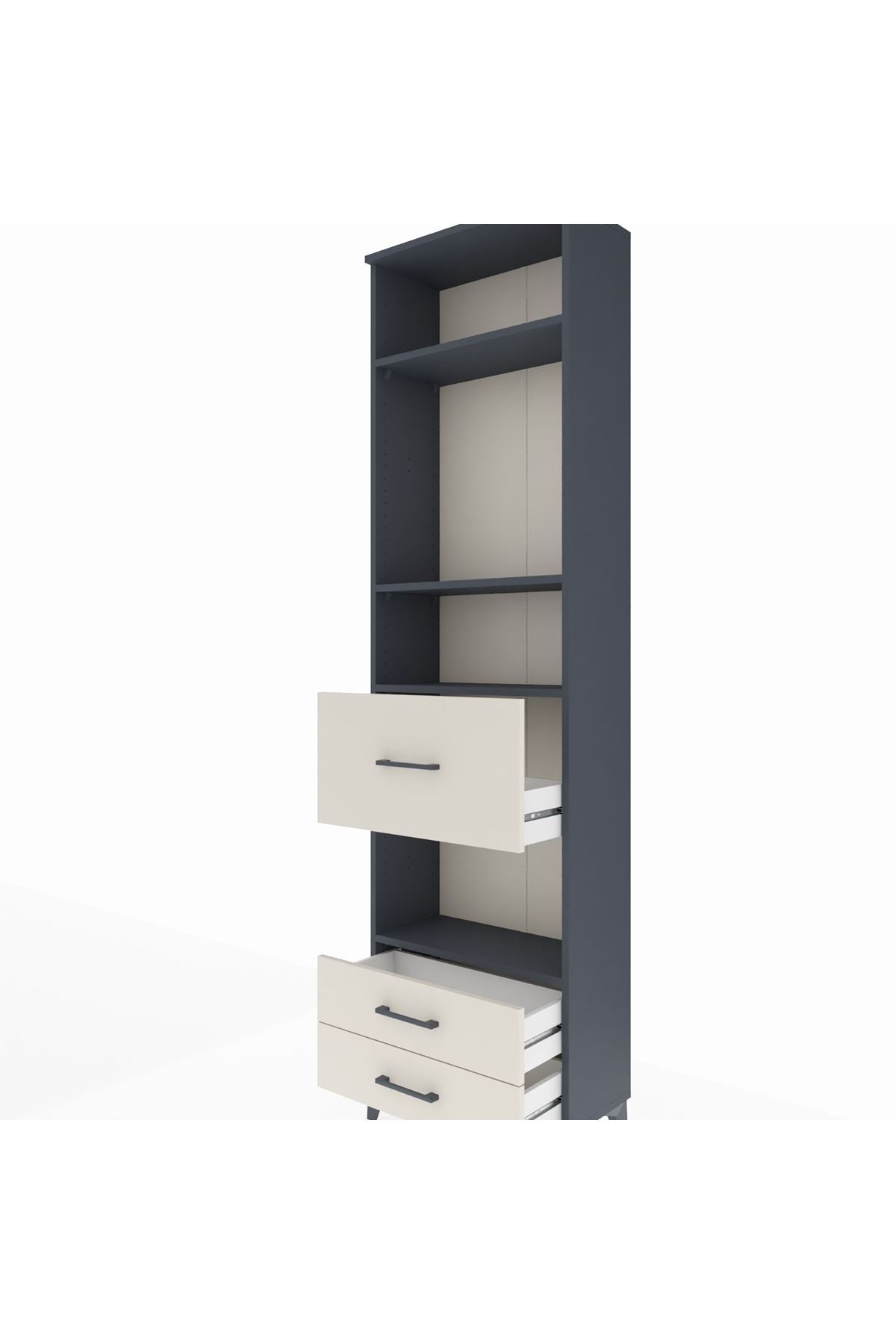 Arges Dolap 4 Raflı 3 Çekmeceli 60x30x221 - S29M168V4A