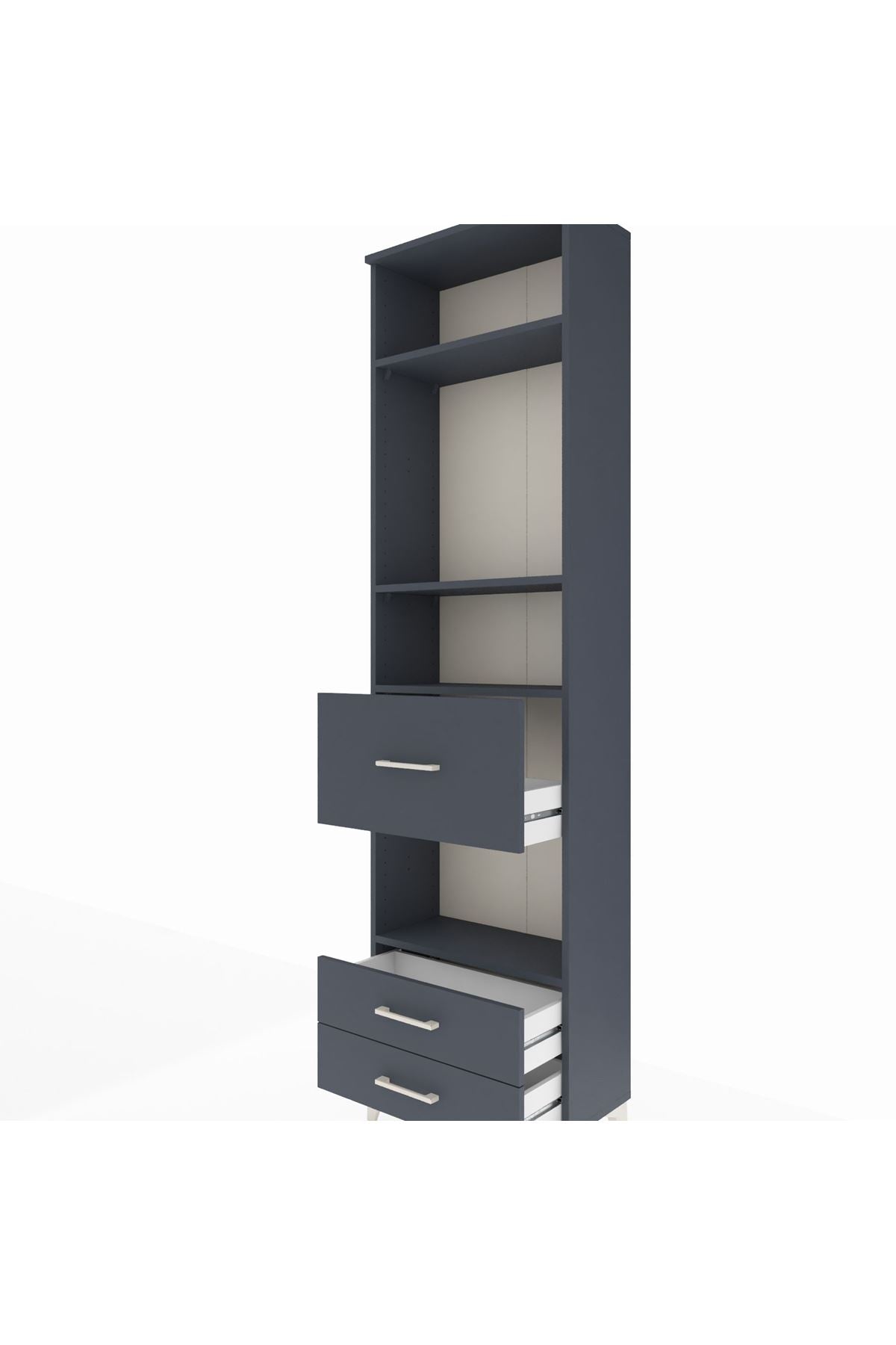 Arges Dolap 4 Raflı 3 Çekmeceli 60x30x221 - S29M168V5A