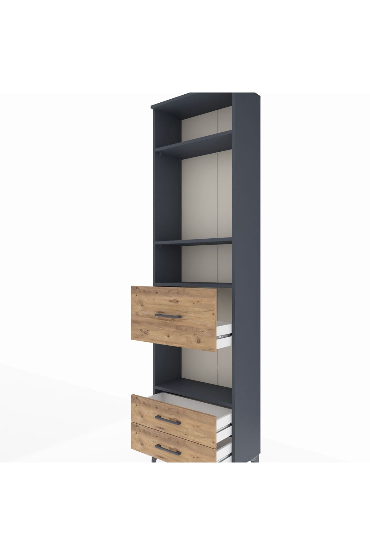 Arges Dolap 4 Raflı 3 Çekmeceli 60x30x221 - S29M168V6A