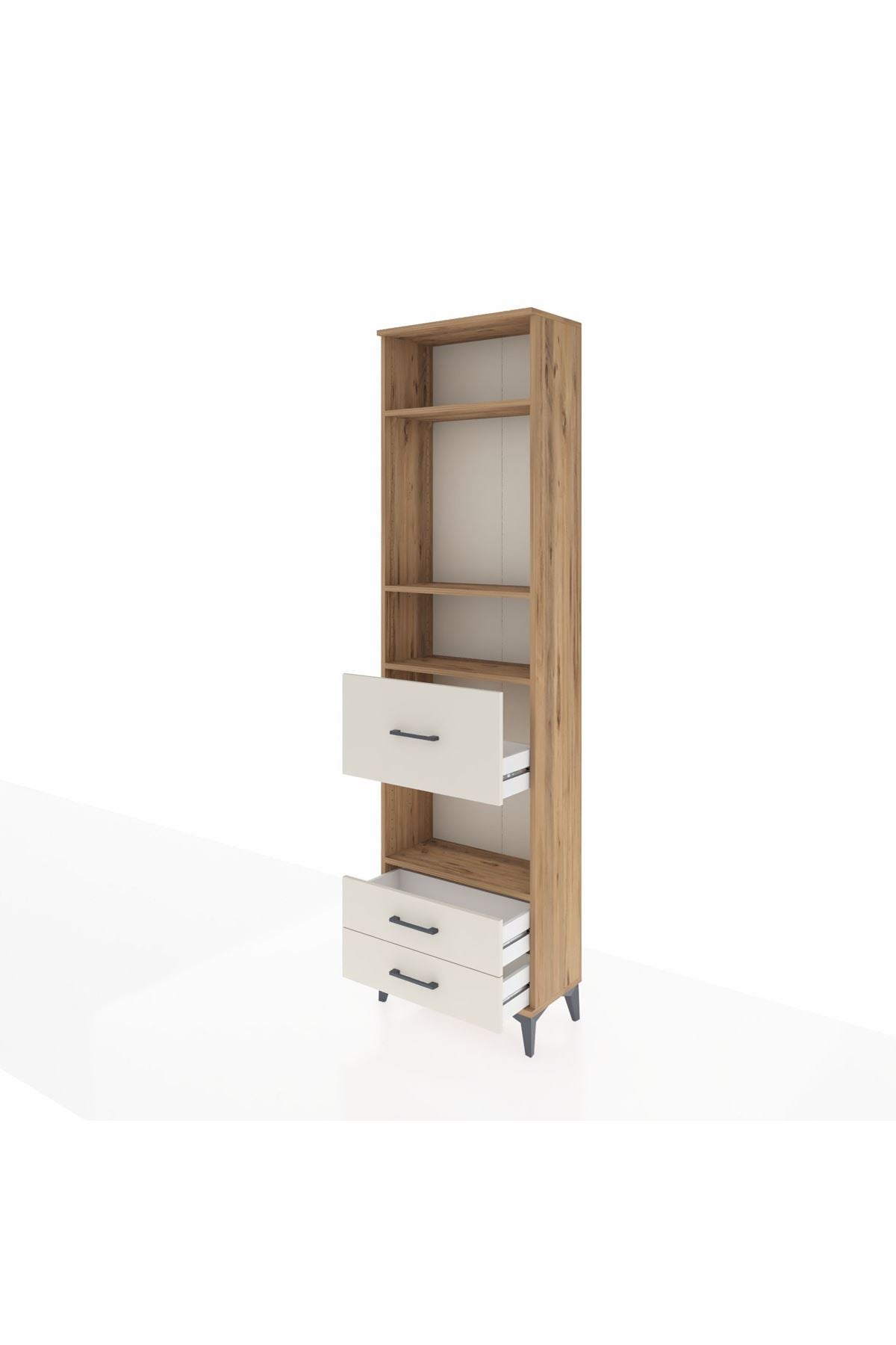Arges Dolap 4 Raflı 3 Çekmeceli 60x30x221 - S29M168V7A