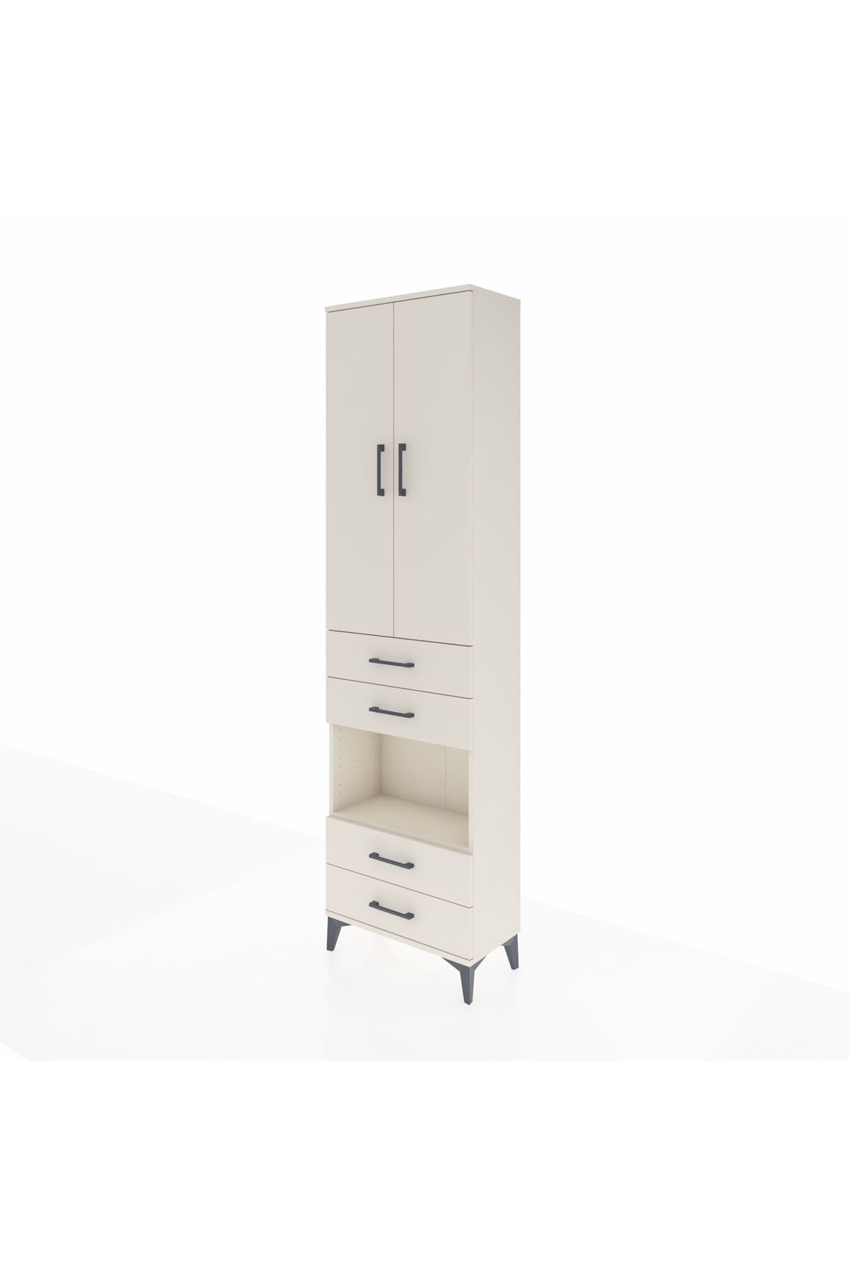 Arges Dolap 3 Raflı 4 Çekmeceli Tek Askılı 60x30x221 - S29M169V1A