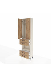 Arges Dolap 3 Raflı 4 Çekmeceli Tek Askılı 60x30x221 - S29M169V3A