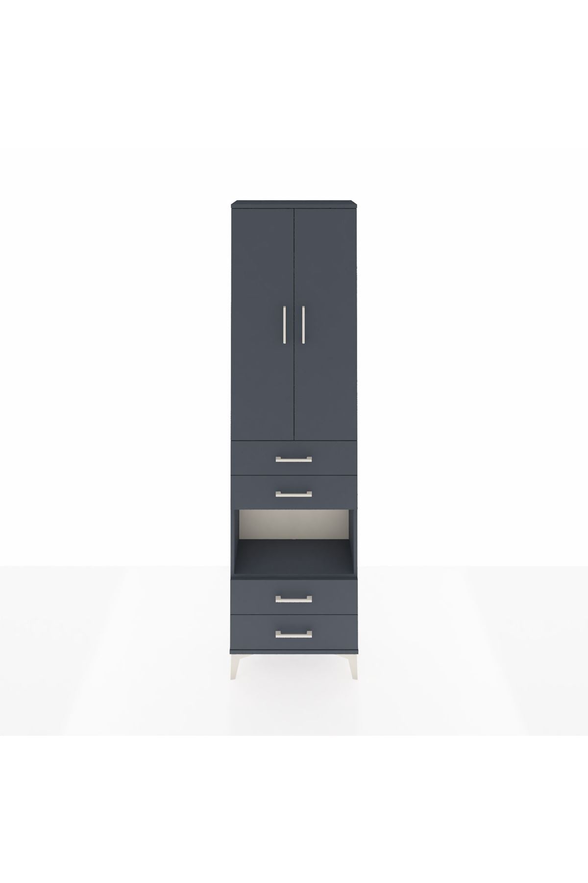 Arges Dolap 3 Raflı 4 Çekmeceli Tek Askılı 60x30x221 - S29M169V5A