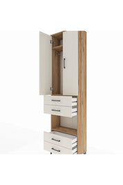 Arges Dolap 3 Raflı 4 Çekmeceli Tek Askılı 60x30x221 - S29M169V7A
