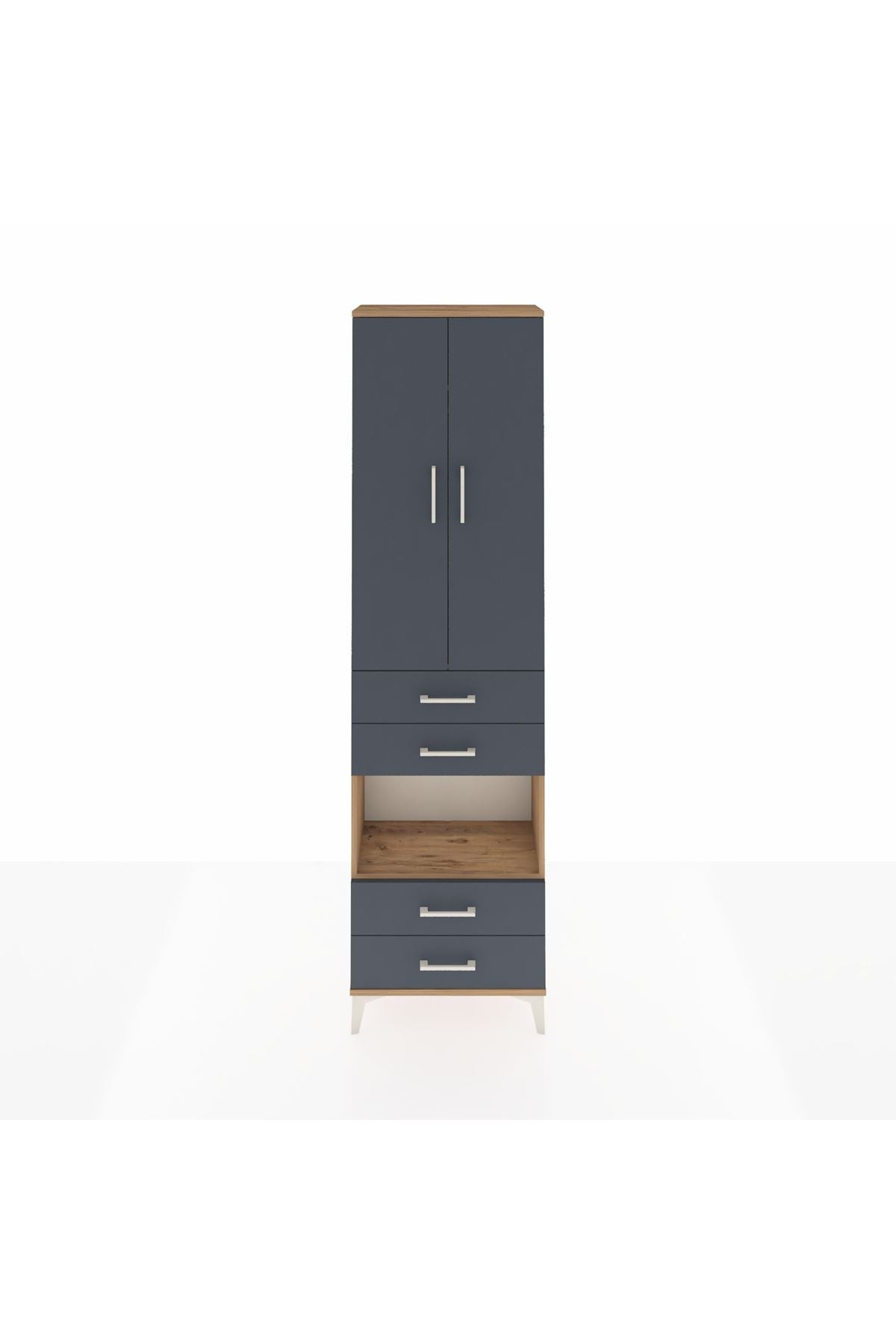 Arges Dolap 3 Raflı 4 Çekmeceli Tek Askılı 60x30x221 - S29M169V8A