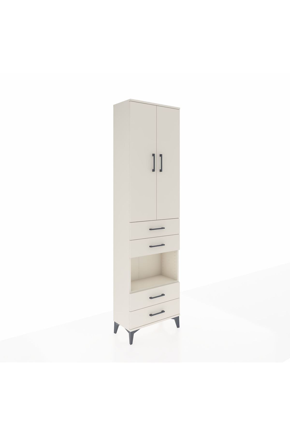 Arges Dolap 4 Raflı 4 Çekmeceli 2 Kapaklı 60x30x221 - S29M170V1A