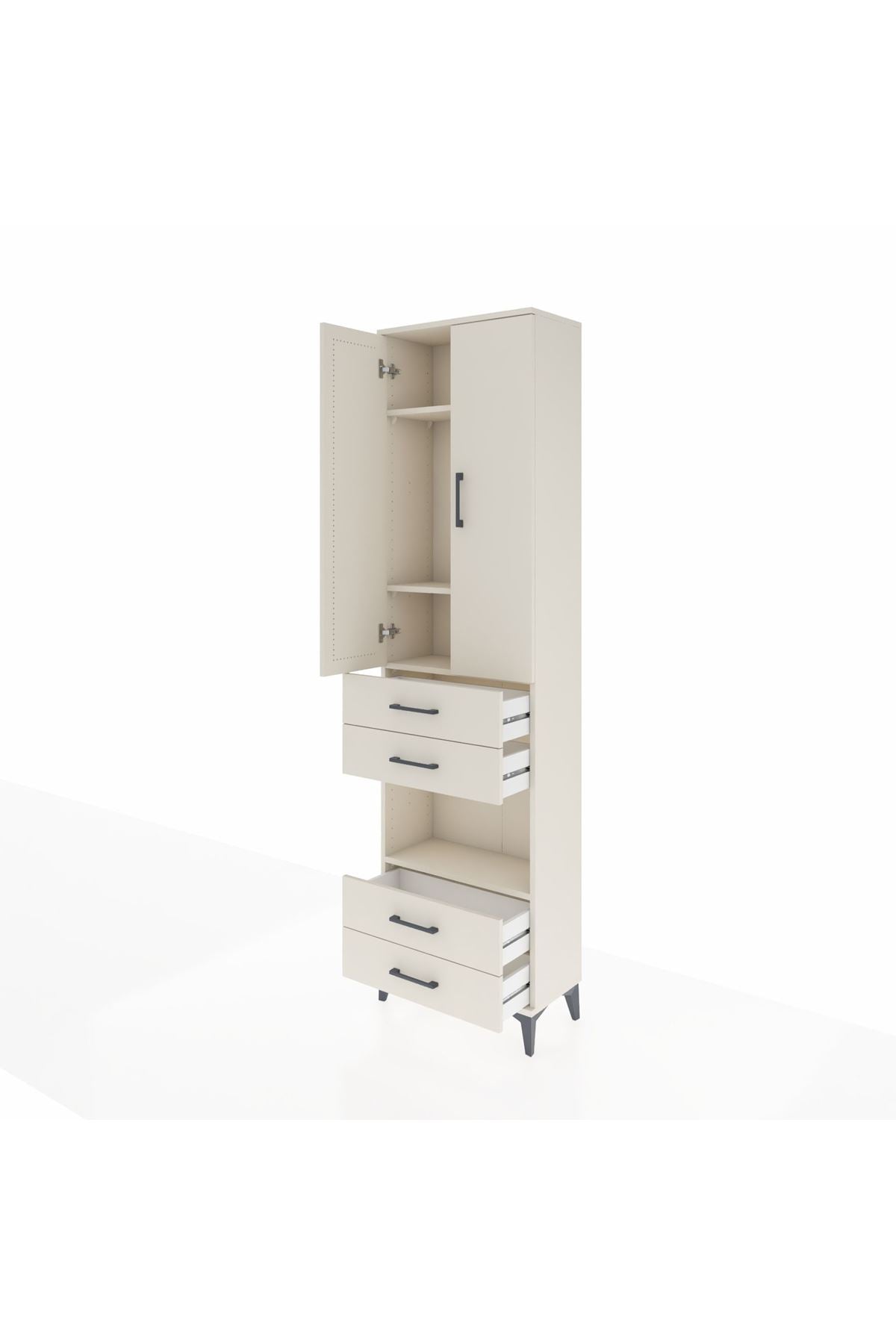 Arges Dolap 4 Raflı 4 Çekmeceli 2 Kapaklı 60x30x221 - S29M170V1A