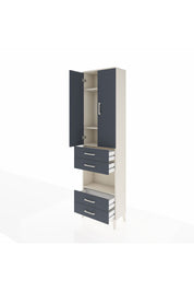 Arges Dolap 4 Raflı 4 Çekmeceli 2 Kapaklı 60x30x221 - S29M170V2A
