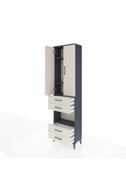 Arges Dolap 4 Raflı 4 Çekmeceli 2 Kapaklı 60x30x221 - S29M170V4A