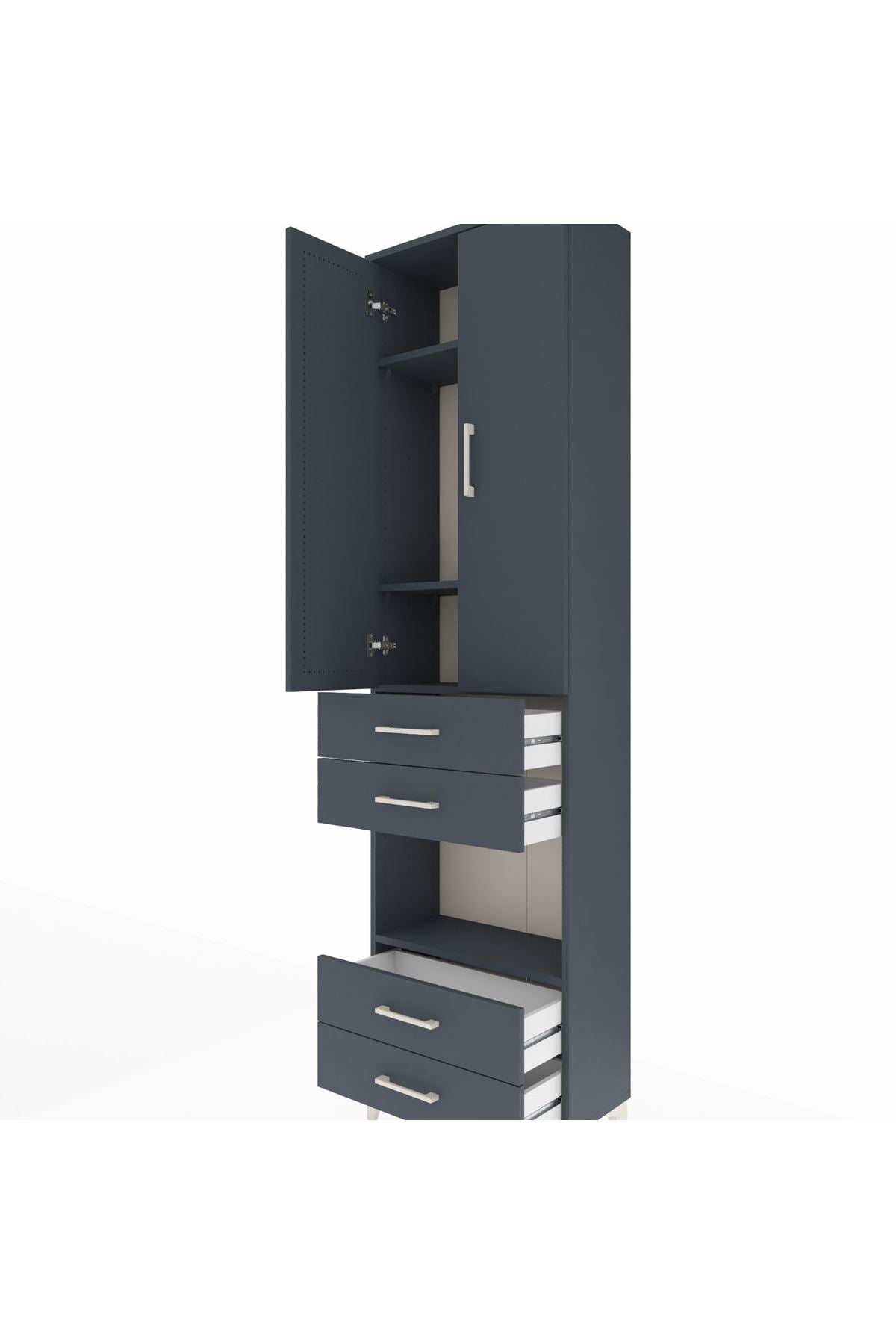 Arges Dolap 4 Raflı 4 Çekmeceli 2 Kapaklı 60x30x221 - S29M170V5A